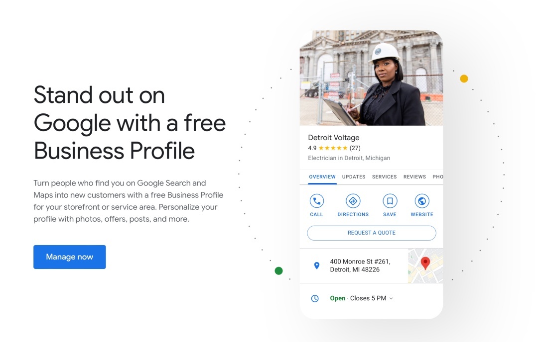 The Google Business Profile Landing Page